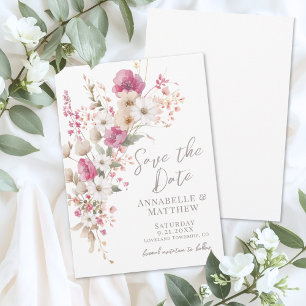 Elegante Bloemen Huwelijk Wilde Bloemen Bruiloft Save The Date