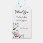 Elegante Bloemen Huwelijk Zachte Botanische Romanc Cadeaulabel (Voorkant)