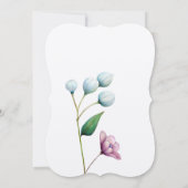 Elegante Bloemen Huwelijk Zachte Botanische Romanc Kaart (Achterkant)