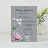 Elegante Bloemen Huwelijk Zachte Botanische Romanc Kaart (Staand voorkant)