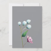 Elegante Bloemen Huwelijk Zachte Botanische Romanc Kaart (Achterkant)