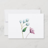 Elegante Bloemen Huwelijk Zachte Botanische Romanc Kaart (Achterkant)