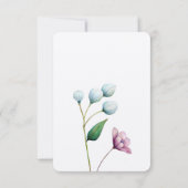 Elegante Bloemen Huwelijk Zachte Botanische Romanc RSVP Kaartje (Achterkant)