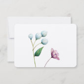 Elegante Bloemen Huwelijk Zachte Botanische Romanc RSVP Kaartje (Achterkant)