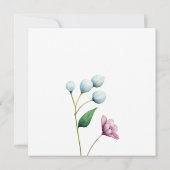 Elegante Bloemen Huwelijk Zachte Botanische Romanc Save The Date (Achterkant)