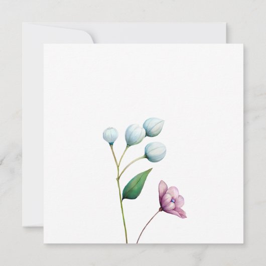 Elegante Bloemen Huwelijk Zachte Botanische Romanc Save The Date (Achterkant)