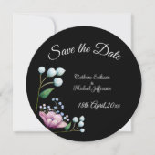 Elegante Bloemen Huwelijk Zachte Botanische Romanc Save The Date (Voorkant)