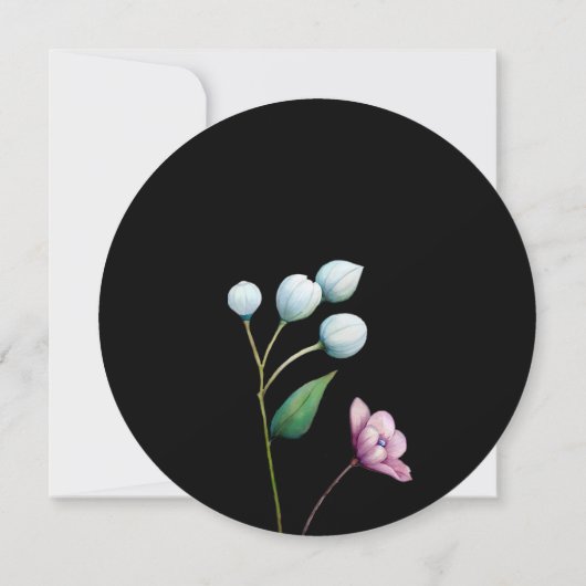 Elegante Bloemen Huwelijk Zachte Botanische Romanc Save The Date (Achterkant)