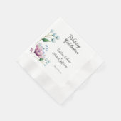 Elegante Bloemen Huwelijk Zachte Botanische Romanc Servet (Hoek)