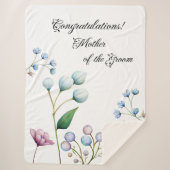 Elegante Bloemen Huwelijk Zachte Botanische Romanc Sherpa Deken (Voorkant)