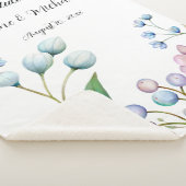 Elegante Bloemen Huwelijk Zachte Botanische Romanc Sherpa Deken (3/4)