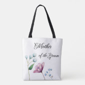 Elegante Bloemen Huwelijk Zachte Botanische Romanc Tote Bag (Achterkant)