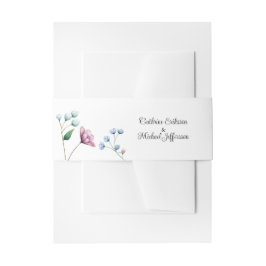 Elegante Bloemen Huwelijk Zachte Botanische Romanc Uitnodigingen Wikkel