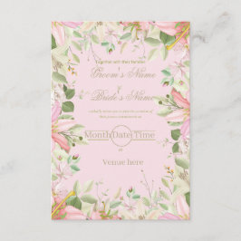 Elegante bloemen-huwelijksaanzoek uitnodiging