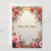 Elegante Bloemen Huwelijksuitnodiging - Custom Kaart (Achterkant)