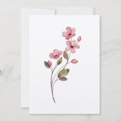 🌸 Elegante Bloemen Huwelijksuitnodiging 🌸 Kaart (Achterkant)