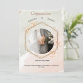 Elegante Bloemen Huwelijksuitnodiging |  Kaart (Staand voorkant)