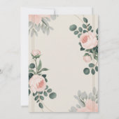 Elegante  Bloemen Huwelijksuitnodiging Kaart (Achterkant)