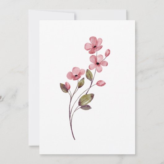 🌸 Elegante Bloemen Huwelijksuitnodiging 🌸 Kaart (Achterkant)