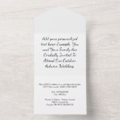 Elegante Bloemen Huwelijksuitnodigingen met RSVP All In One Uitnodiging (Binnen)