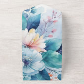 Elegante Bloemen Huwelijksuitnodigingen met RSVP All In One Uitnodiging (Buitenkant)