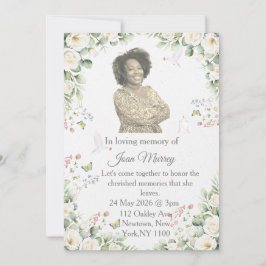 Elegante bloemen in liefdevolle herinnering kaart