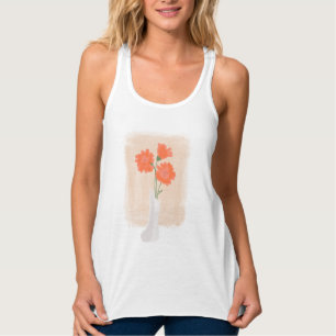Elegante Bloemen in Vaas Tanktop