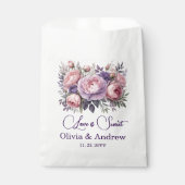 Elegante bloemen in zachte pastel bruiloft bedankzakje (Voorkant)