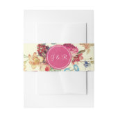 Elegante  Bloemen Invitation Belly Bands Uitnodigingen Wikkel (Voorkant Voorbeeld)