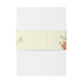 Elegante  Bloemen Invitation Belly Bands Uitnodigingen Wikkel (Achterkant Voorbeeld)