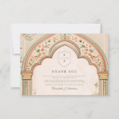  Elegante Bloemen Islamitische Huwelijk Bedankkaart (Voorkant)