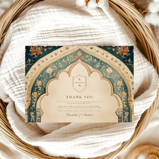  Elegante Bloemen Islamitische Huwelijk Bedankkaart