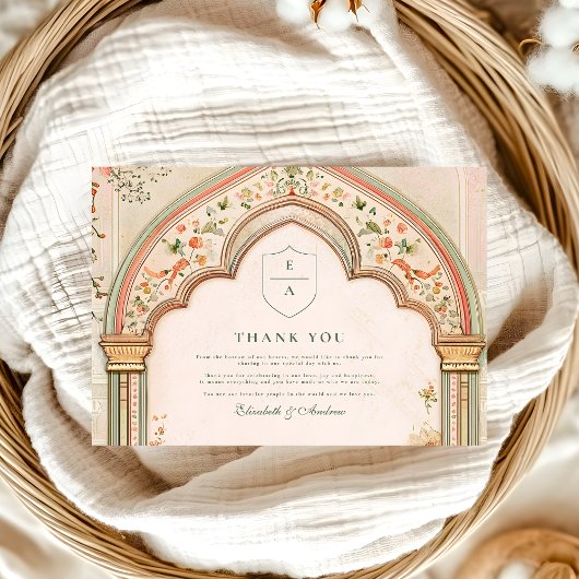  Elegante Bloemen Islamitische Huwelijk Bedankkaart