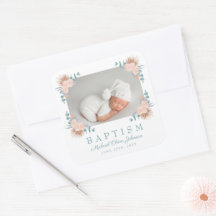 Elegante Bloemen Jongens Foto Doop