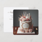 ELEGANTE BLOEMEN JUBILEA CAKE MET BRUID (Voorkant / Achterkant)