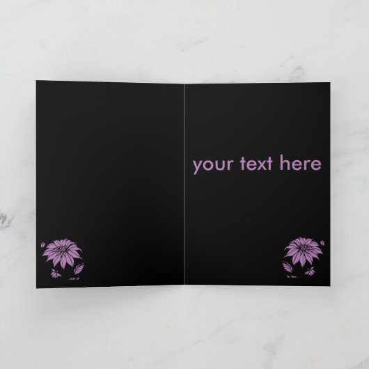 elegante BLOEMEN - Kaart (Binnen)