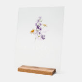 Elegante Bloemen Kaarten en Geschenken Teken Acryl Bord (Hoek)
