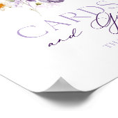 Elegante Bloemen Kaarten en Geschenken Teken Poster (Hoek)