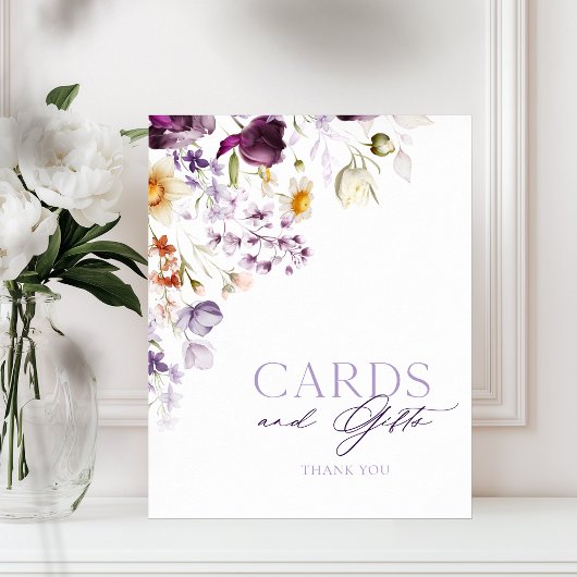 Elegante Bloemen Kaarten en Geschenken Teken Poster