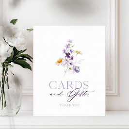 Elegante Bloemen Kaarten en Geschenken Teken Poster