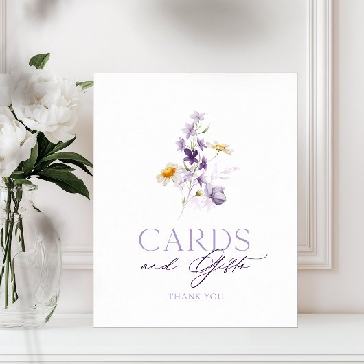 Elegante Bloemen Kaarten en Geschenken Teken Poster