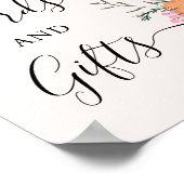 Elegante Bloemen Kaarten en Geschenken Vrijgezelle Poster (Hoek)