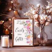 Elegante Bloemen Kaarten en Geschenken Vrijgezelle Poster