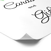 Elegante Bloemen Kaarten en Gift Poster (Hoek)