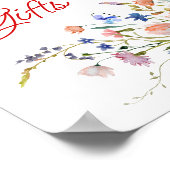 Elegante Bloemen Kaarten en Gift Poster (Hoek)