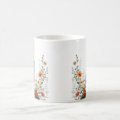 Elegante Bloemen Katholieke Maagd Maria Gebed Koffiemok (Center)