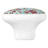 Elegante  bloemen keramische knop (Zijkant)