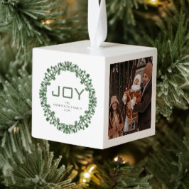 Elegante Bloemen Kerst Krans Familie 3 Foto Decoratie