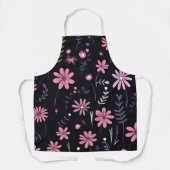 Elegante Bloemen Keuken Schort met Custom Design (Voorkant)