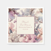 Elegante Bloemen Klassieke Blush Bat Mitswa Servet (Voorkant)